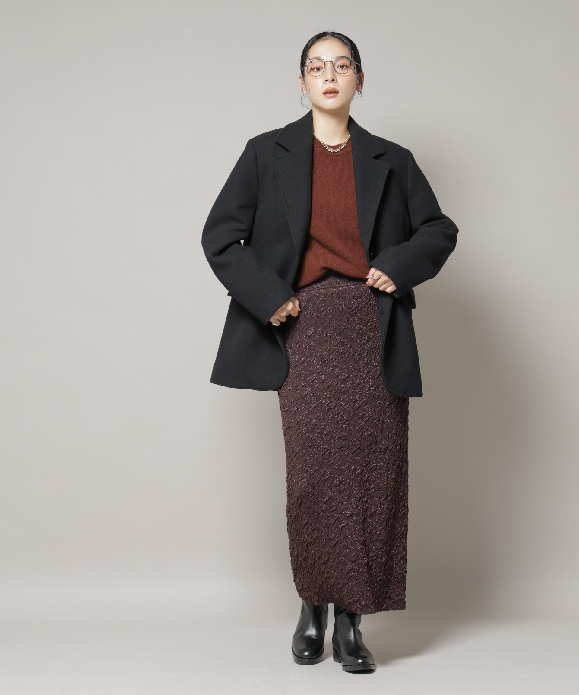 nano･universe「ワイドショルダージャケット」|テーラードジャケット|