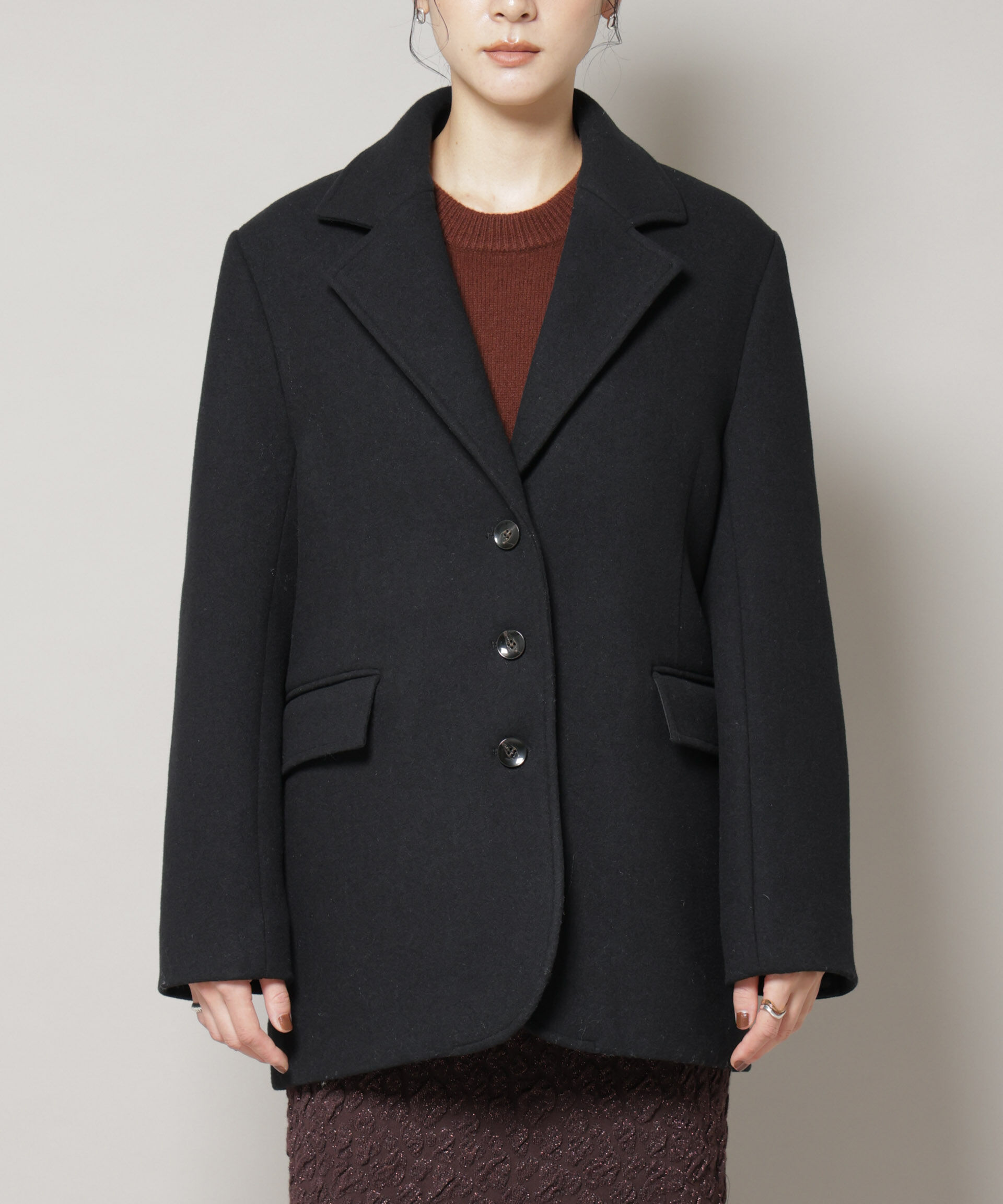 nano･universe「ワイドショルダージャケット」|テーラードジャケット|