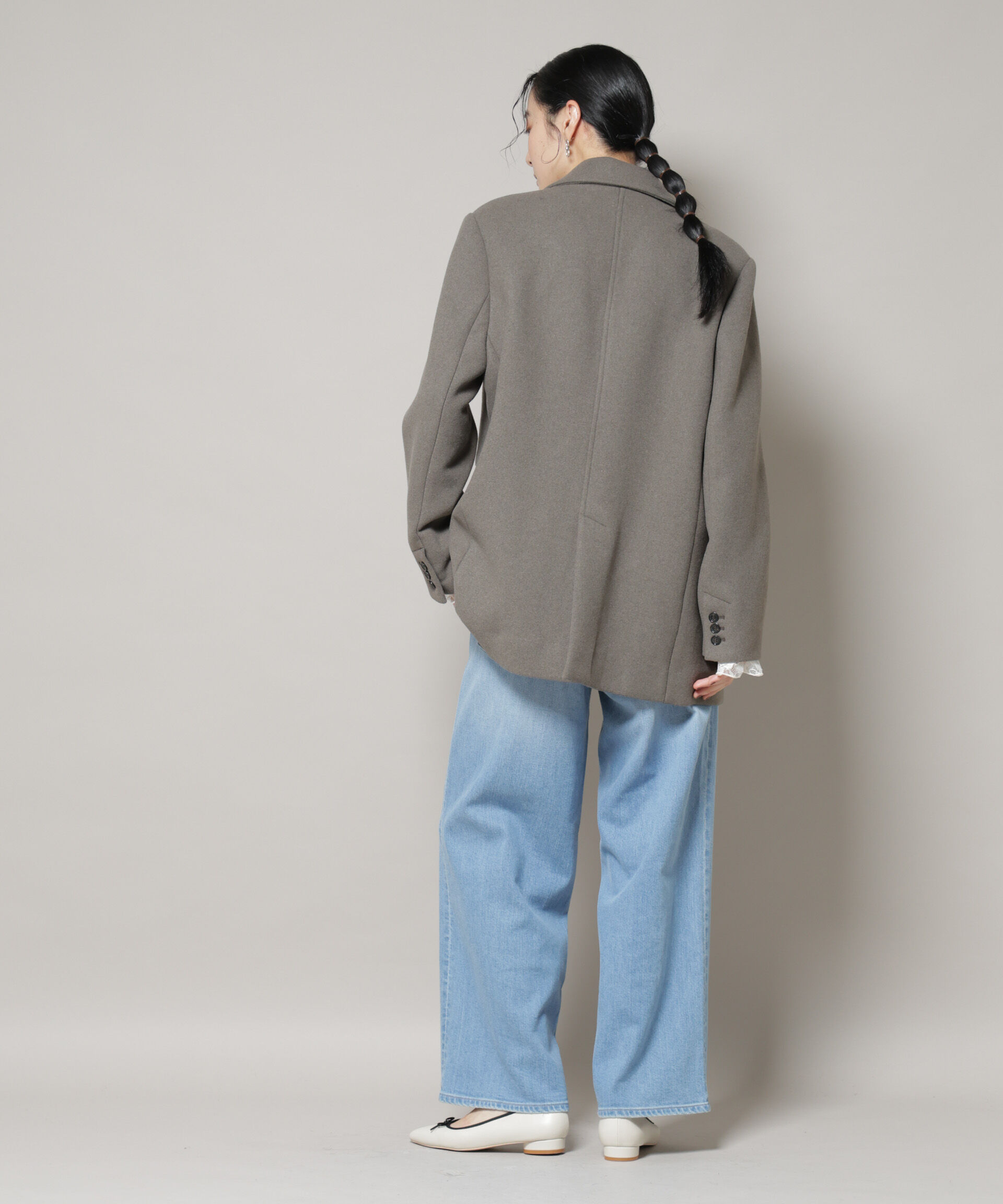 nano･universe「ワイドショルダージャケット」|テーラードジャケット|