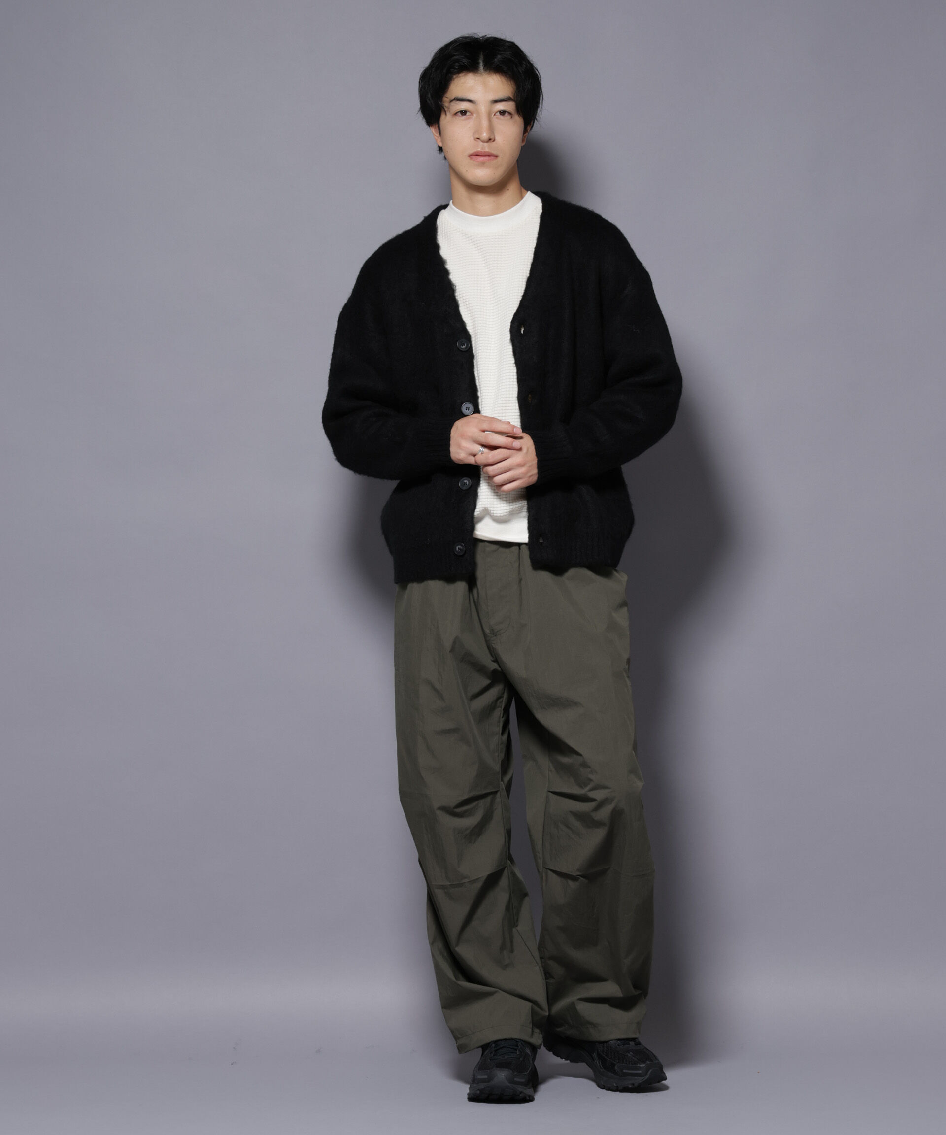 nano･universe「モヘヤライクニットカーディガン」|ニット・セーター|