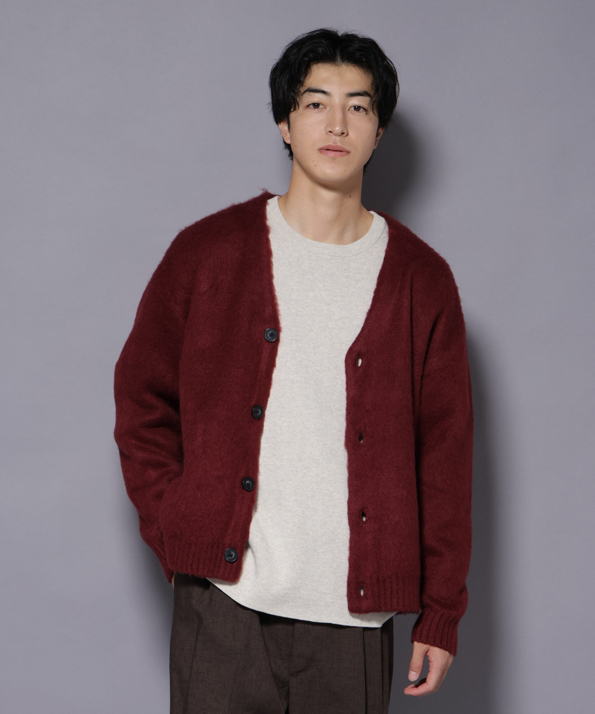 nano･universe「モヘヤライクニットカーディガン」|ニット・セーター|