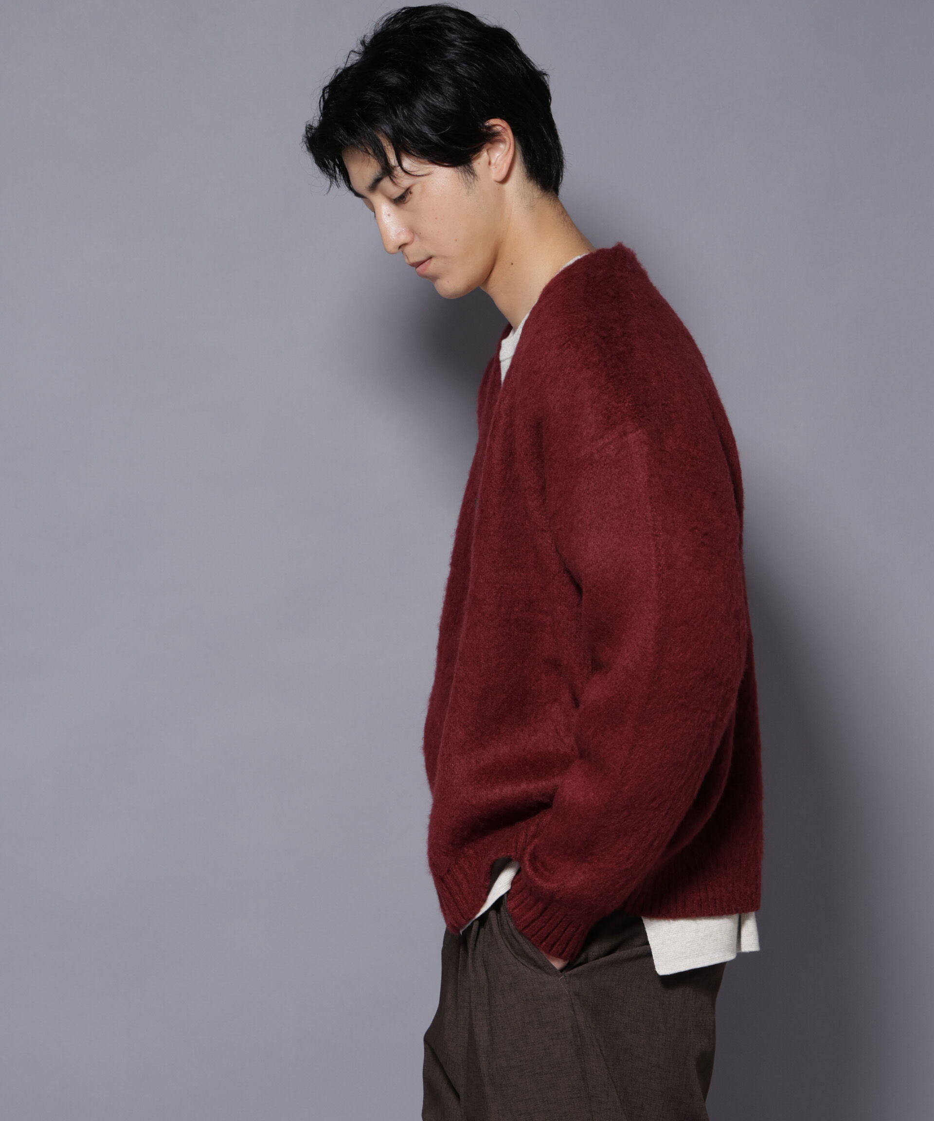 nano･universe「モヘヤライクニットカーディガン」|ニット・セーター|