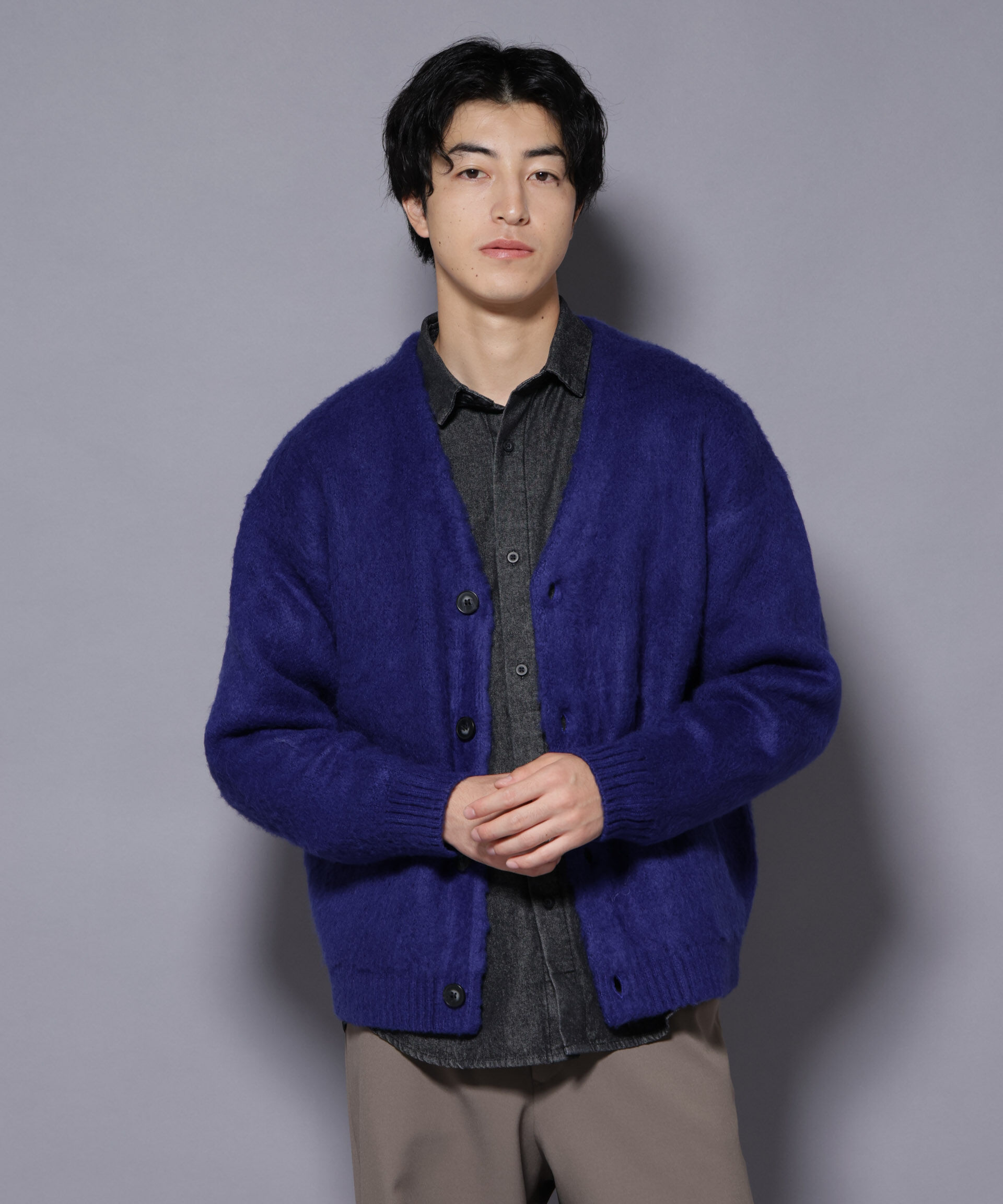 nano･universe「モヘヤライクニットカーディガン」|ニット・セーター|