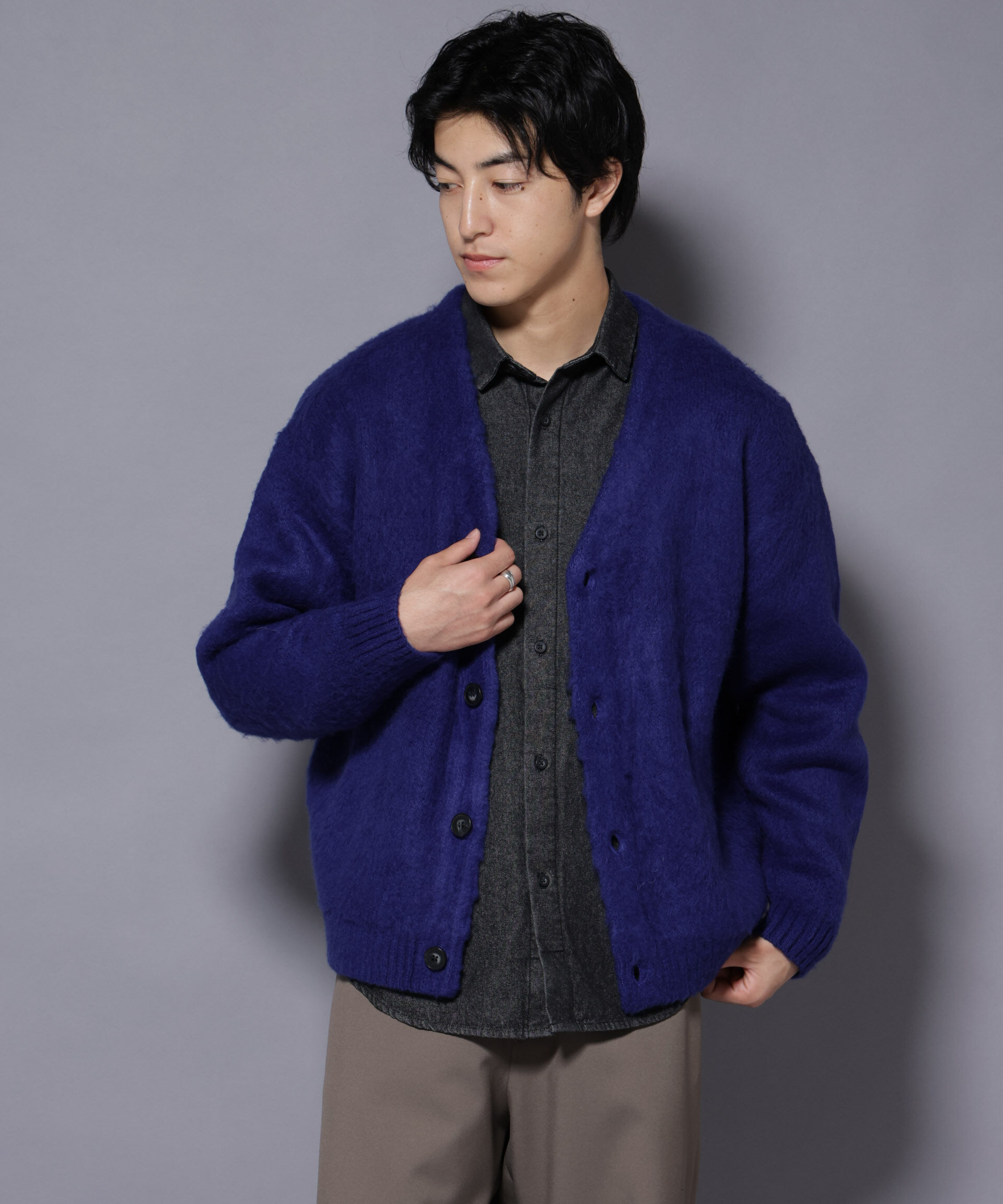 nano･universe「モヘヤライクニットカーディガン」|ニット・セーター|