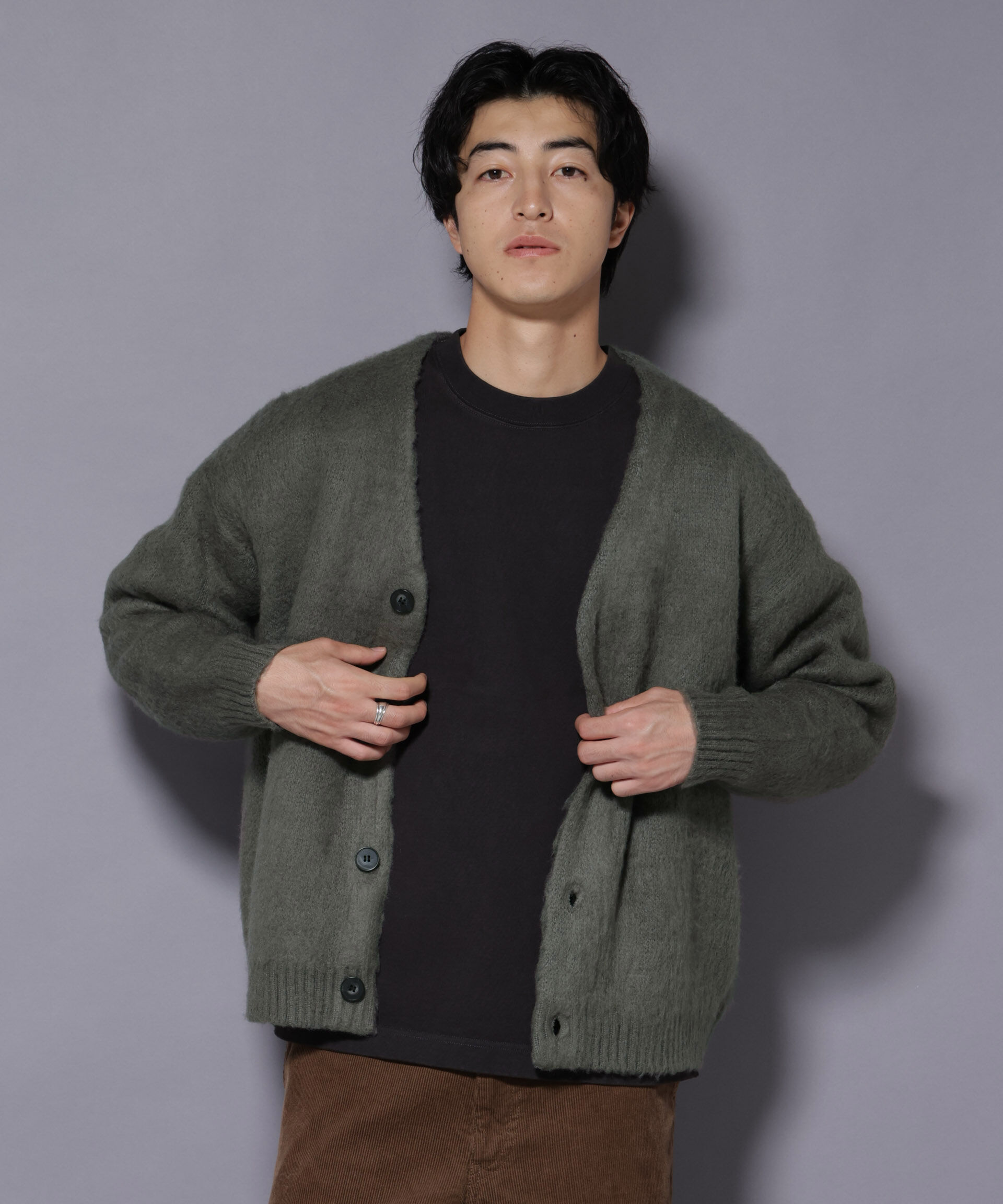 nano･universe「モヘヤライクニットカーディガン」|ニット・セーター|