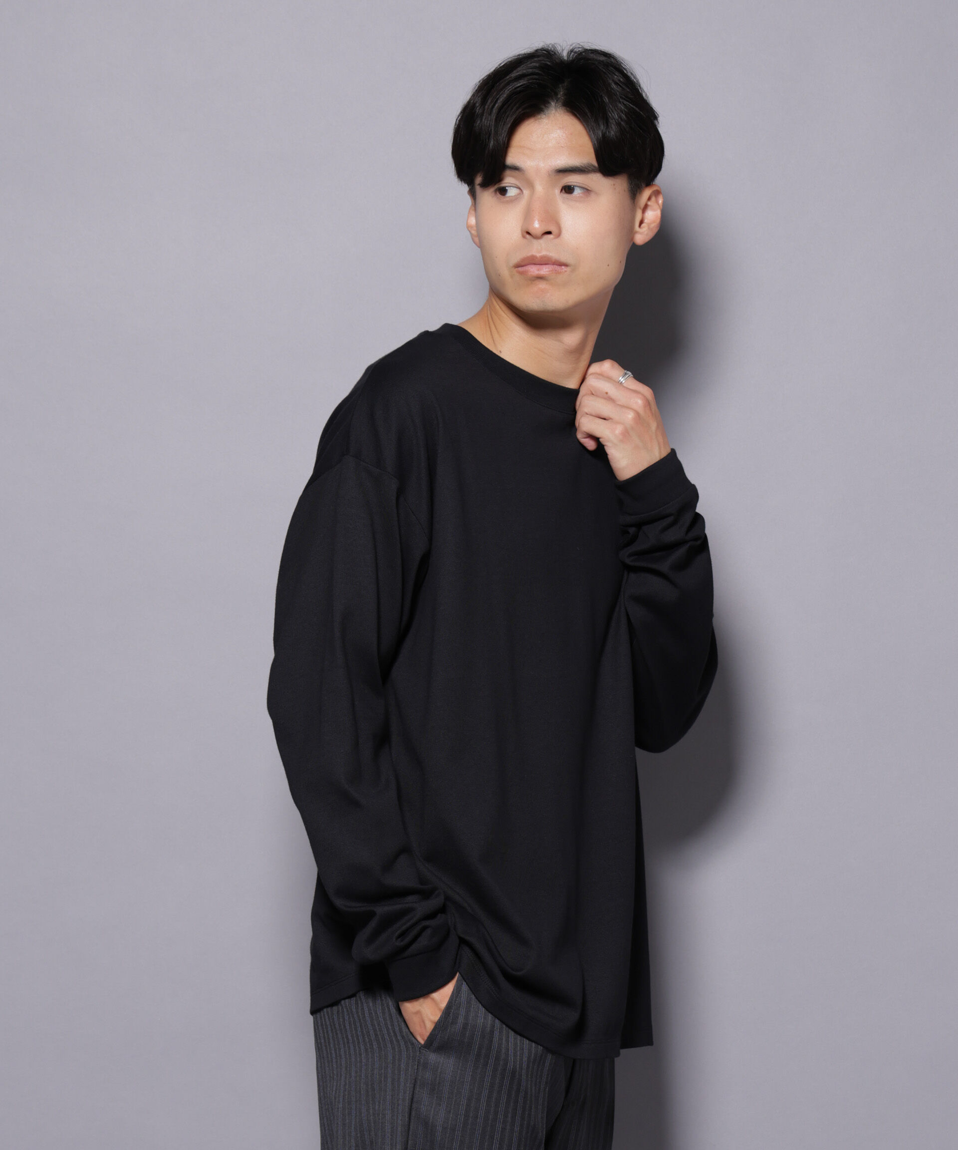 nano･universe「Anti Soaked(R)  汗染み防止 クルーネック ビッグシルエット Tシャツ」|Tシャツ・カットソー|