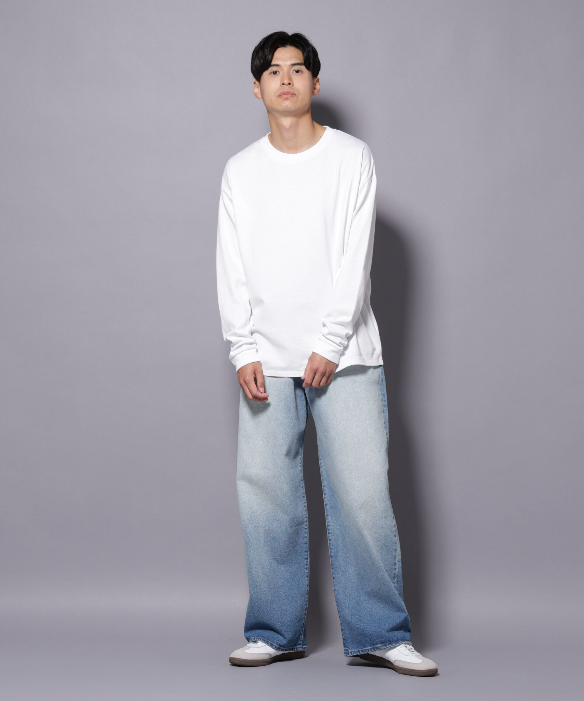 nano･universe「Anti Soaked(R)  汗染み防止 クルーネック ビッグシルエット Tシャツ」|Tシャツ・カットソー|