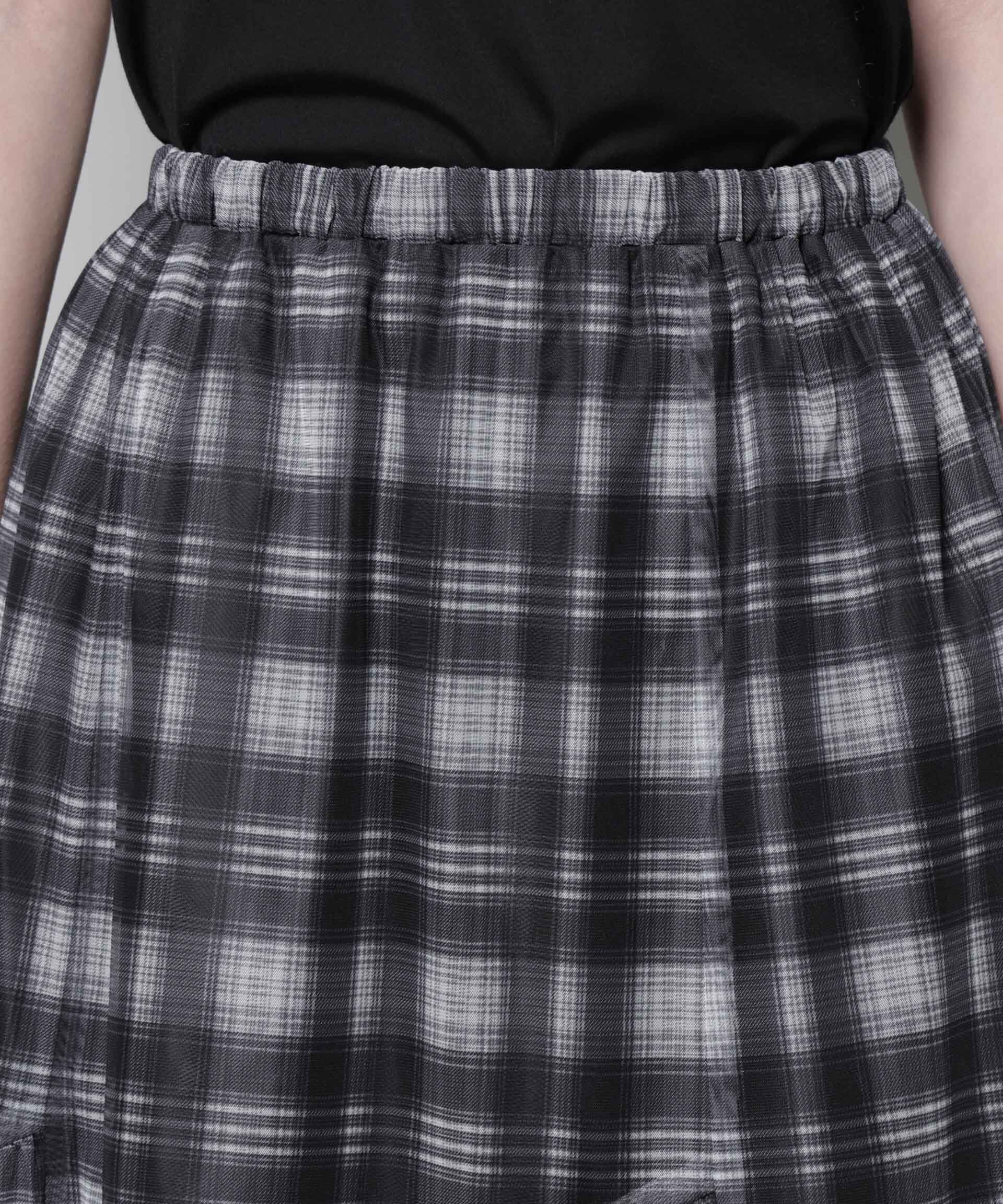 nano･universe「オンブレーチェックチュールスカート」|スカート|