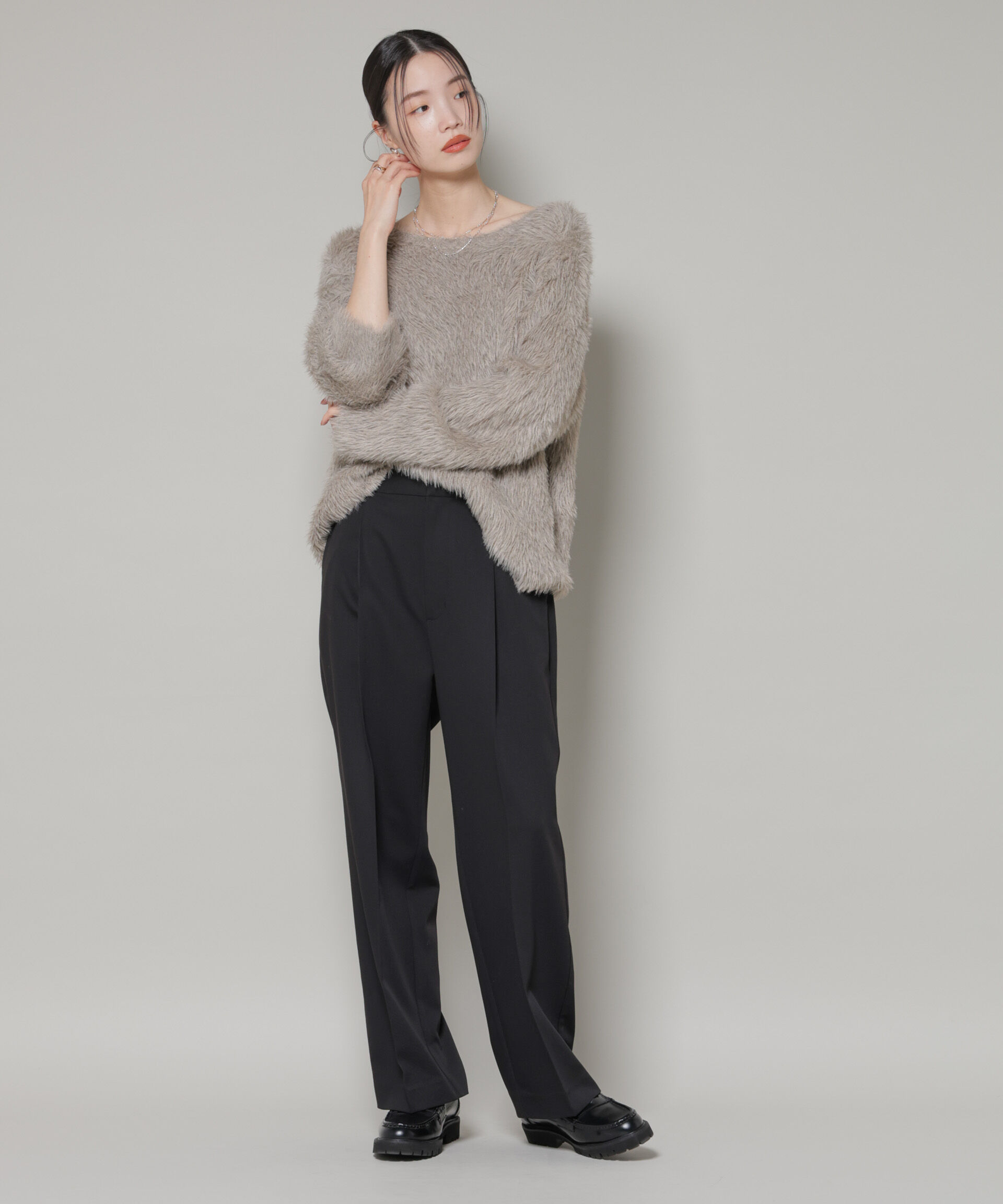 nano･universe「ワンタックセンタープレスストレートパンツ」|チノ|