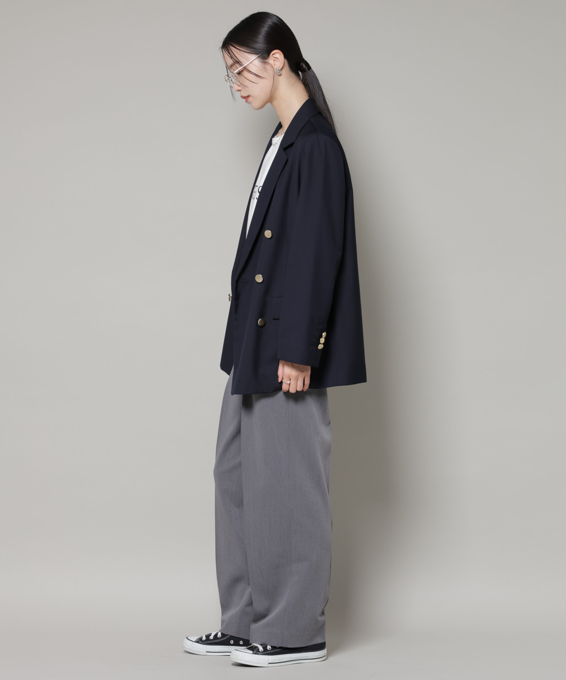 nano･universe「ワンタックセンタープレスストレートパンツ」|チノ|