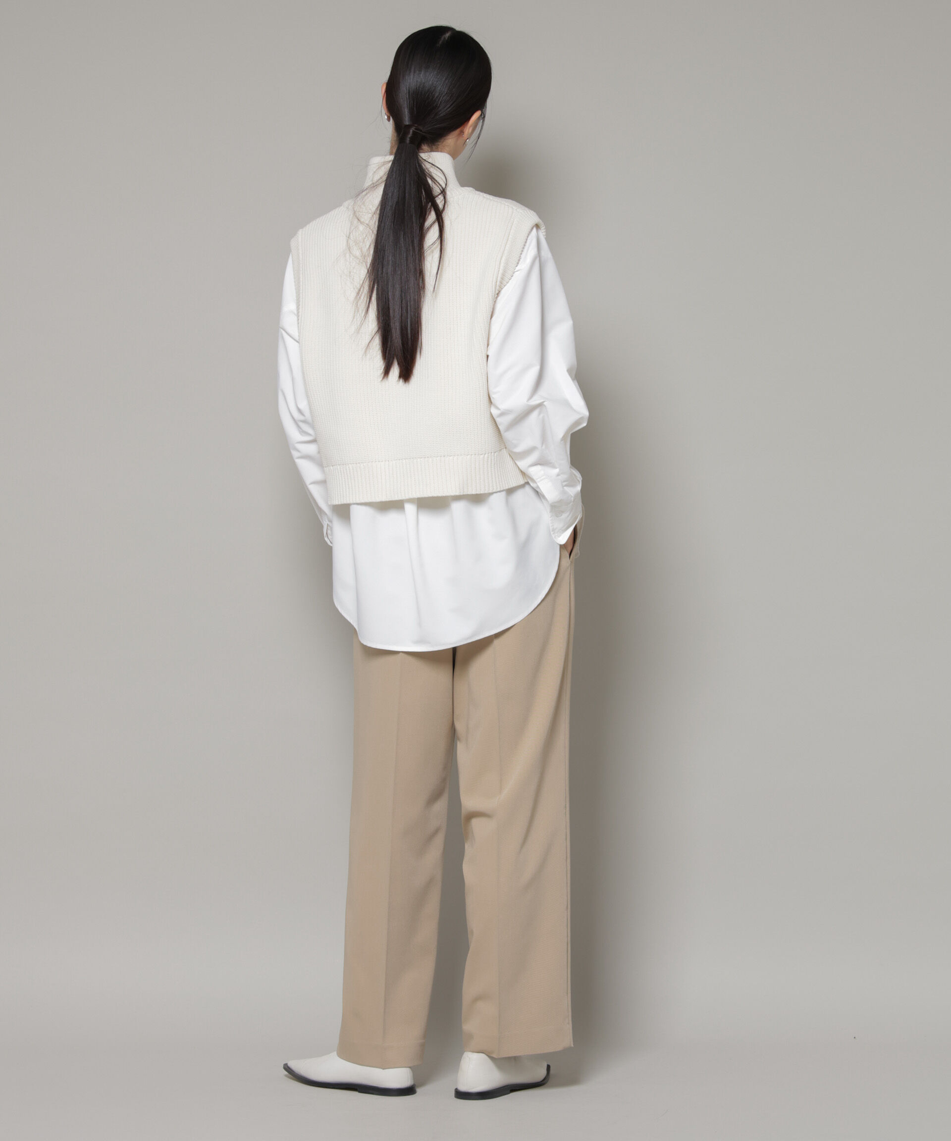 nano･universe「ワンタックセンタープレスストレートパンツ」|チノ|