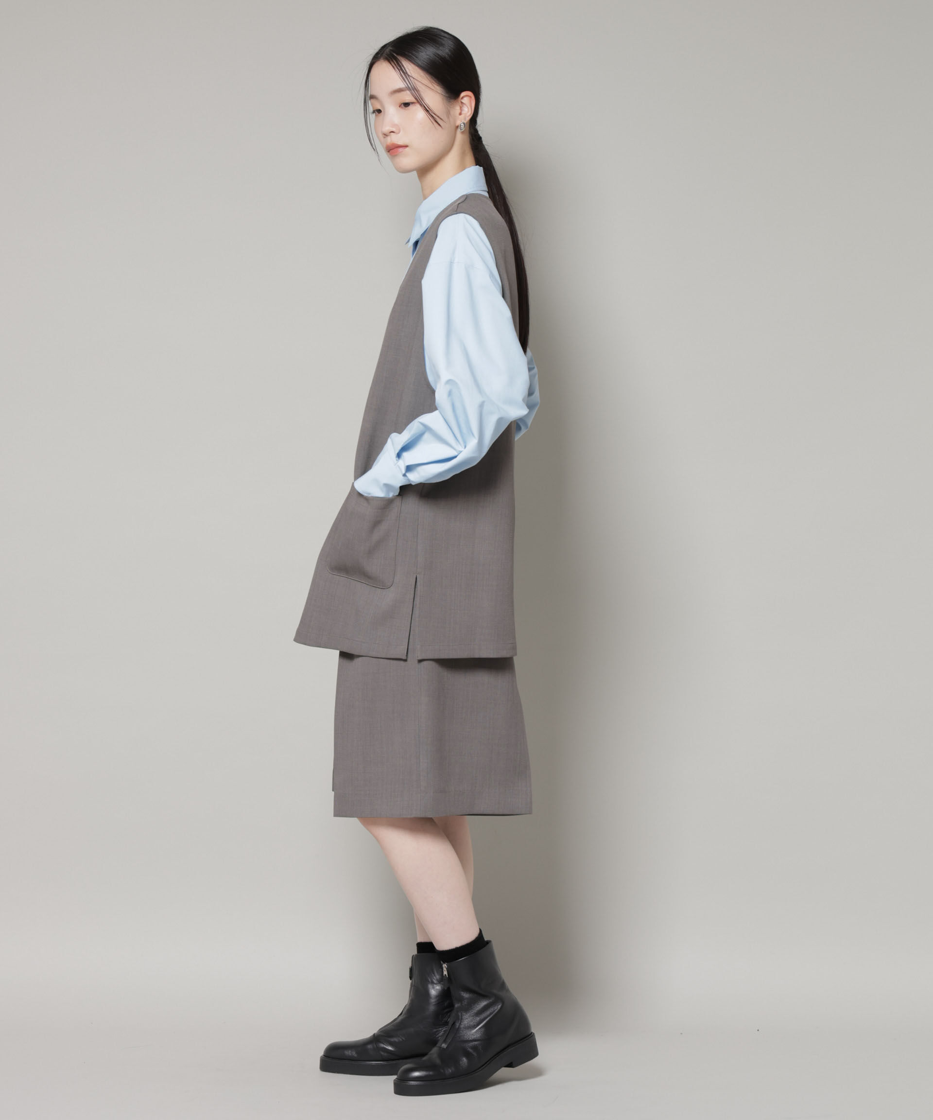 nano･universe「Vネックベスト&times;ハーフパンツ セットアップ」|ワンピース|