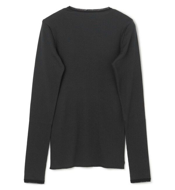 BEIGE,「【BEIGE,ecru/WEB限定・洗える】RIB TOPS /  コットンシルクロングスリーブトップス」|Tシャツ・カットソー|