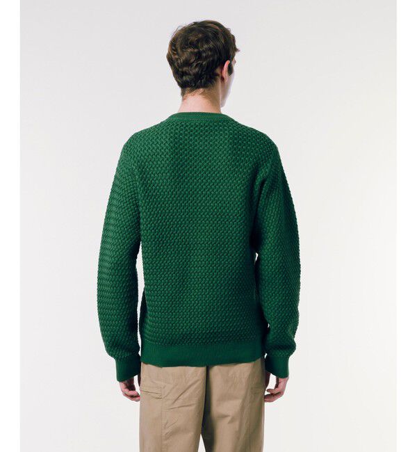 LACOSTE「ローゲージ バスケット編み ニットクルーネックセーター」|ニット・セーター|