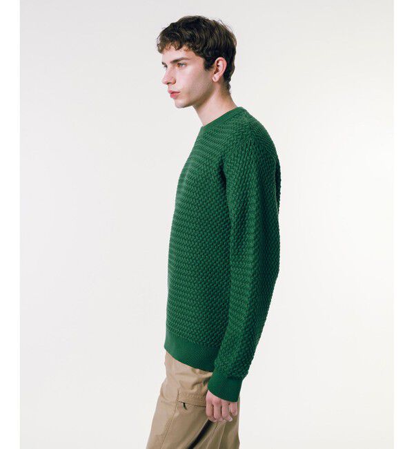 LACOSTE「ローゲージ バスケット編み ニットクルーネックセーター」|ニット・セーター|
