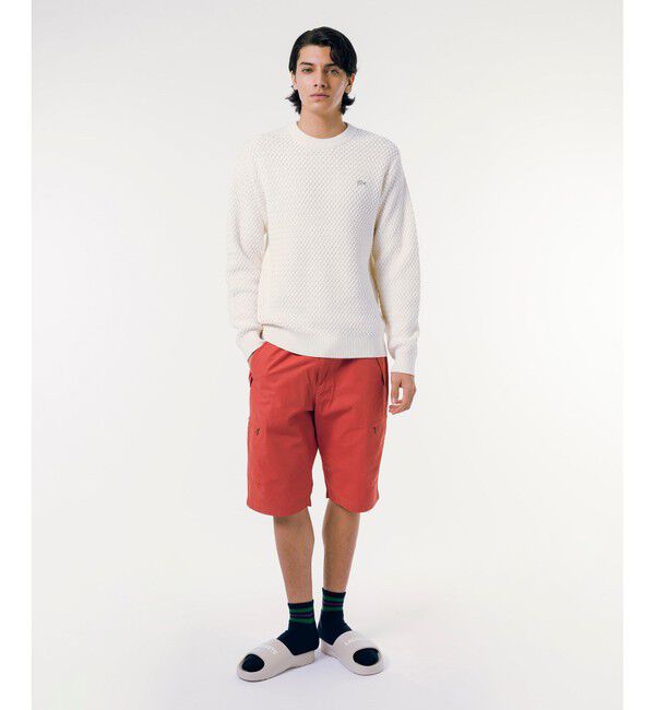 LACOSTE「ローゲージ バスケット編み ニットクルーネックセーター」|ニット・セーター|