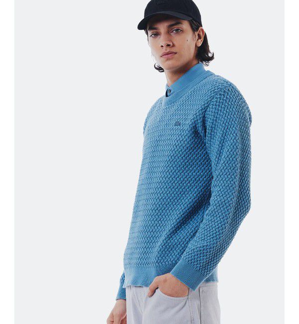 LACOSTE「ローゲージ バスケット編み ニットクルーネックセーター」|ニット・セーター|