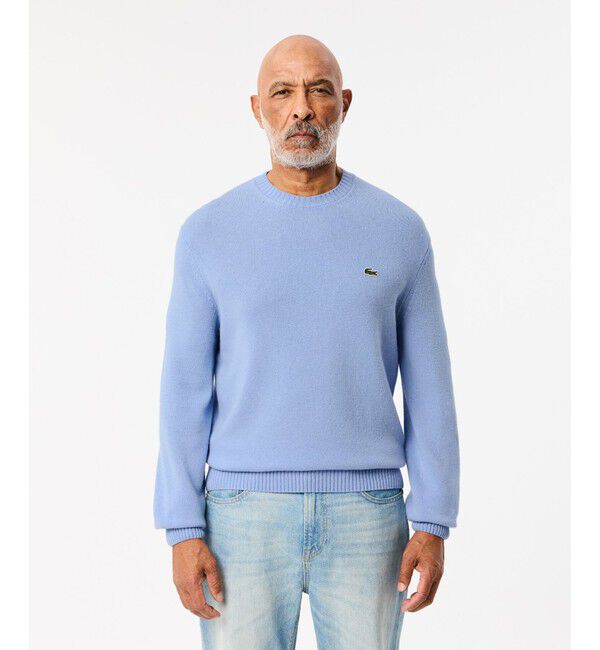 LACOSTE「エッセンシャルウールニットセーター」|ニット・セーター|ライトブルー