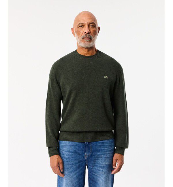 LACOSTE「エッセンシャルウールニットセーター」|ニット・セーター|ダークグリーン