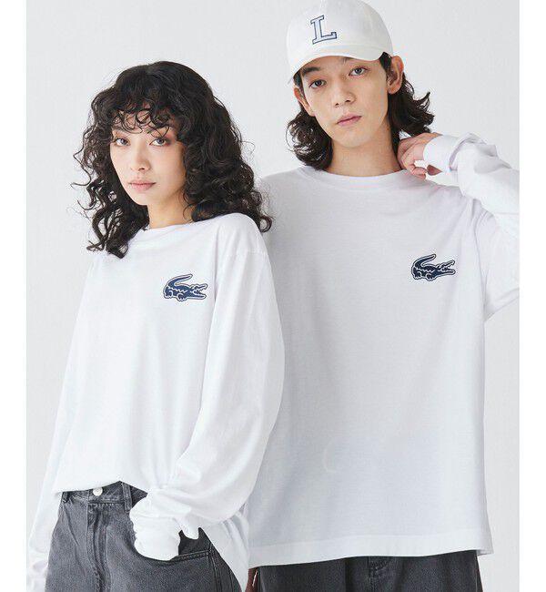 LACOSTE「【オンライン限定】LACOSTE オーバーサイズ バックプリント ロングスリーブTシャツ」|Tシャツ・カットソー|