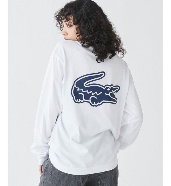LACOSTE「【オンライン限定】LACOSTE オーバーサイズ バックプリント ロングスリーブTシャツ」|Tシャツ・カットソー|