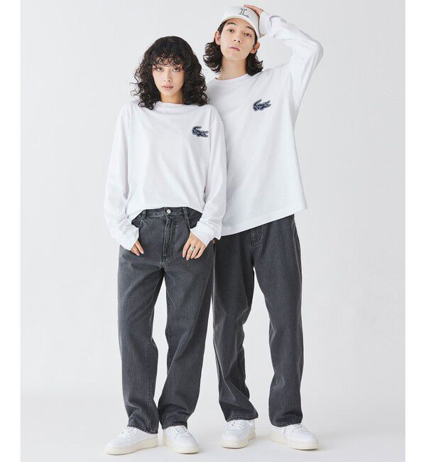 LACOSTE「【オンライン限定】LACOSTE オーバーサイズ バックプリント ロングスリーブTシャツ」|Tシャツ・カットソー|