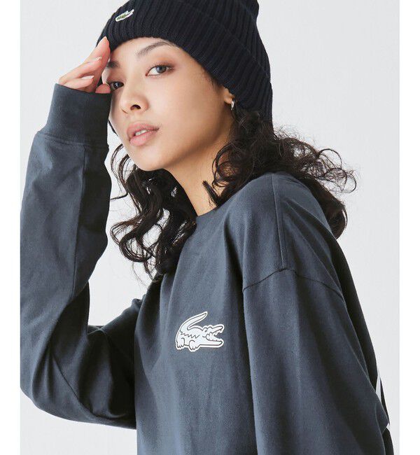 LACOSTE「【オンライン限定】LACOSTE オーバーサイズ バックプリント ロングスリーブTシャツ」|Tシャツ・カットソー|