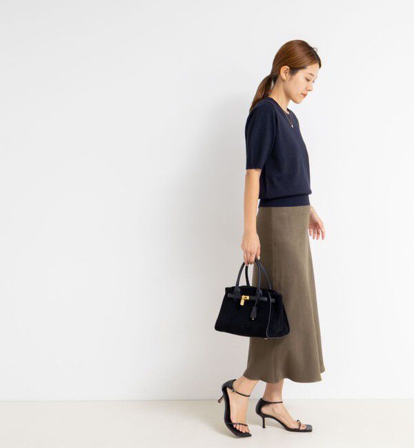 NOLLEY'S sophi「ウォッシャブルフェイクスエードバイヤスフレアスカート」|フレア|