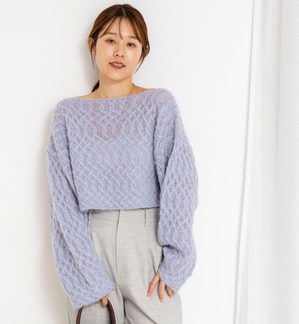 NOLLEY'S sophi「【WALANCE/ワランス】wool mohair cable cropped cardigan」|カーディガン|