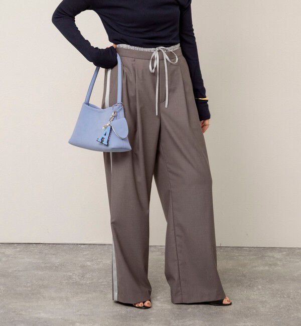 MAQWEL「【MAQWEL/マクウェル】ウォッシャブルラインパンツ」|その他|ライトグレー