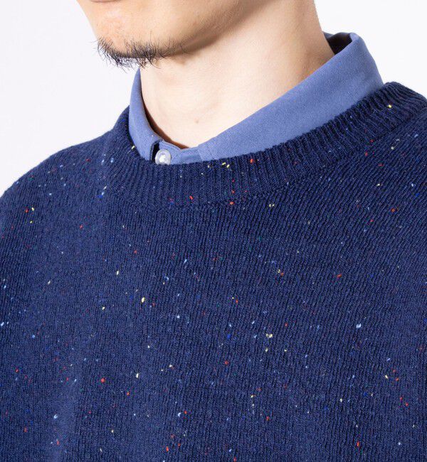 GLOSTER「【GLOSTER/グロスター】カラーネップ プルオーバー クルーネックニット」|ニット・セーター|