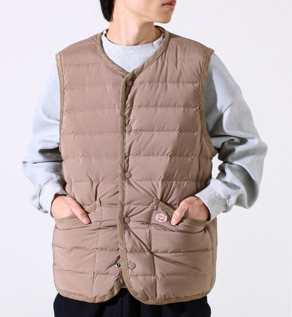 GLOSTER「【Vincent et Mireille】Stitchless down vest」|ダウンベスト・ベスト|ベージュ