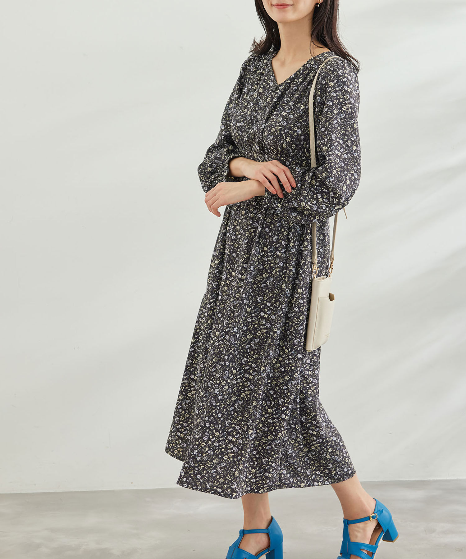 Rope&rsquo;Picnic「小花柄ハイウエストワンピース」|ワンピース|