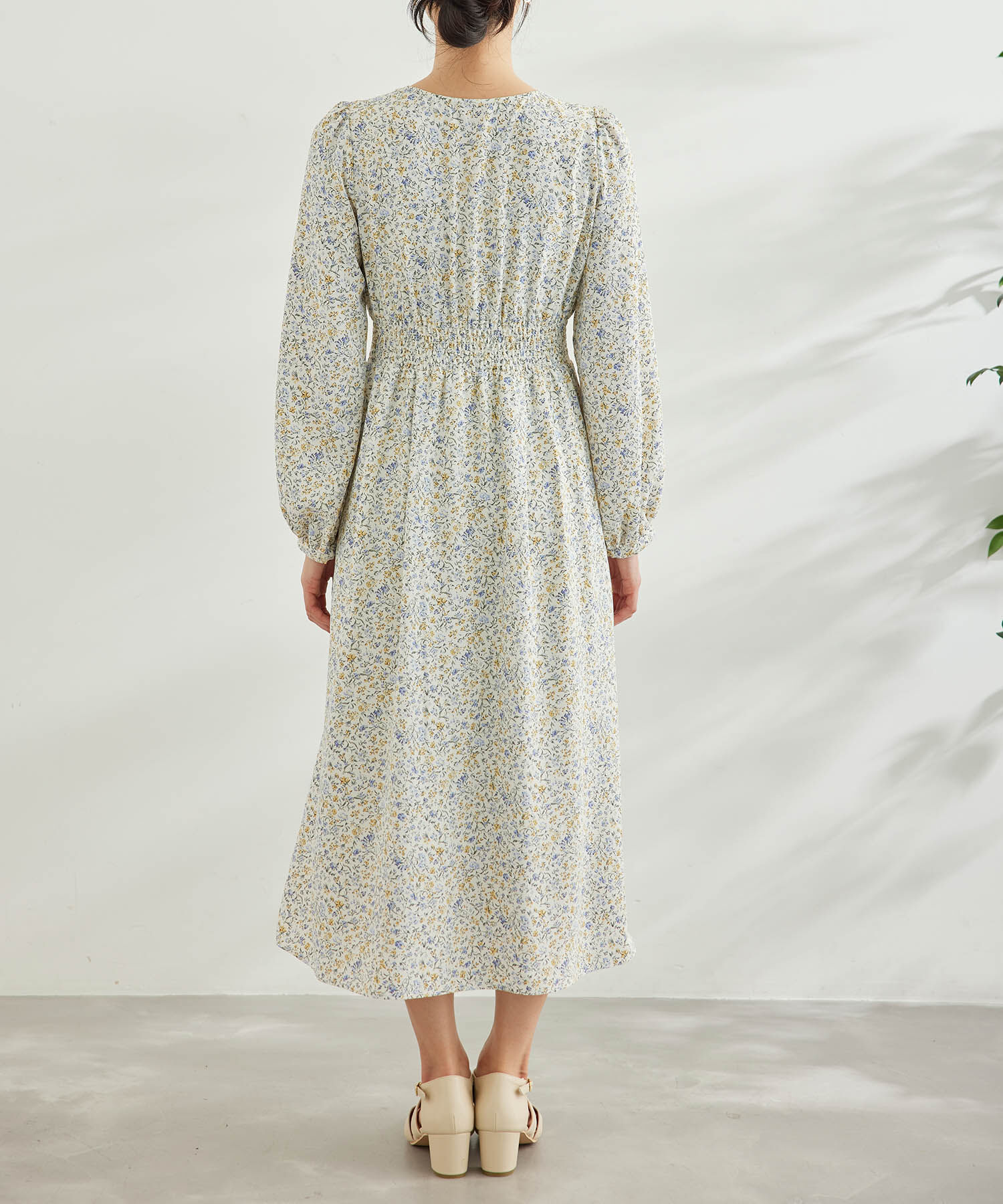 Rope&rsquo;Picnic「小花柄ハイウエストワンピース」|ワンピース|