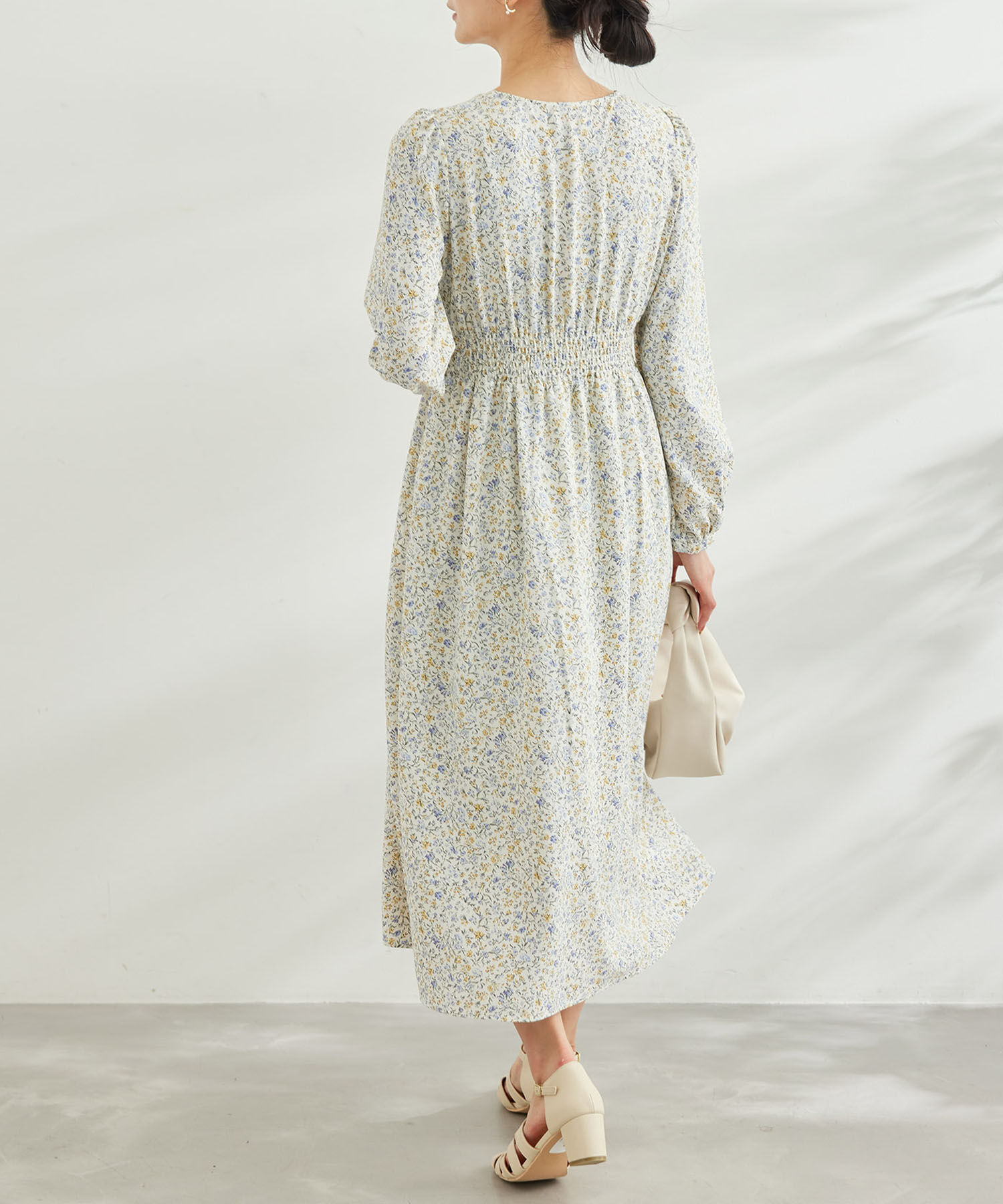 Rope&rsquo;Picnic「小花柄ハイウエストワンピース」|ワンピース|