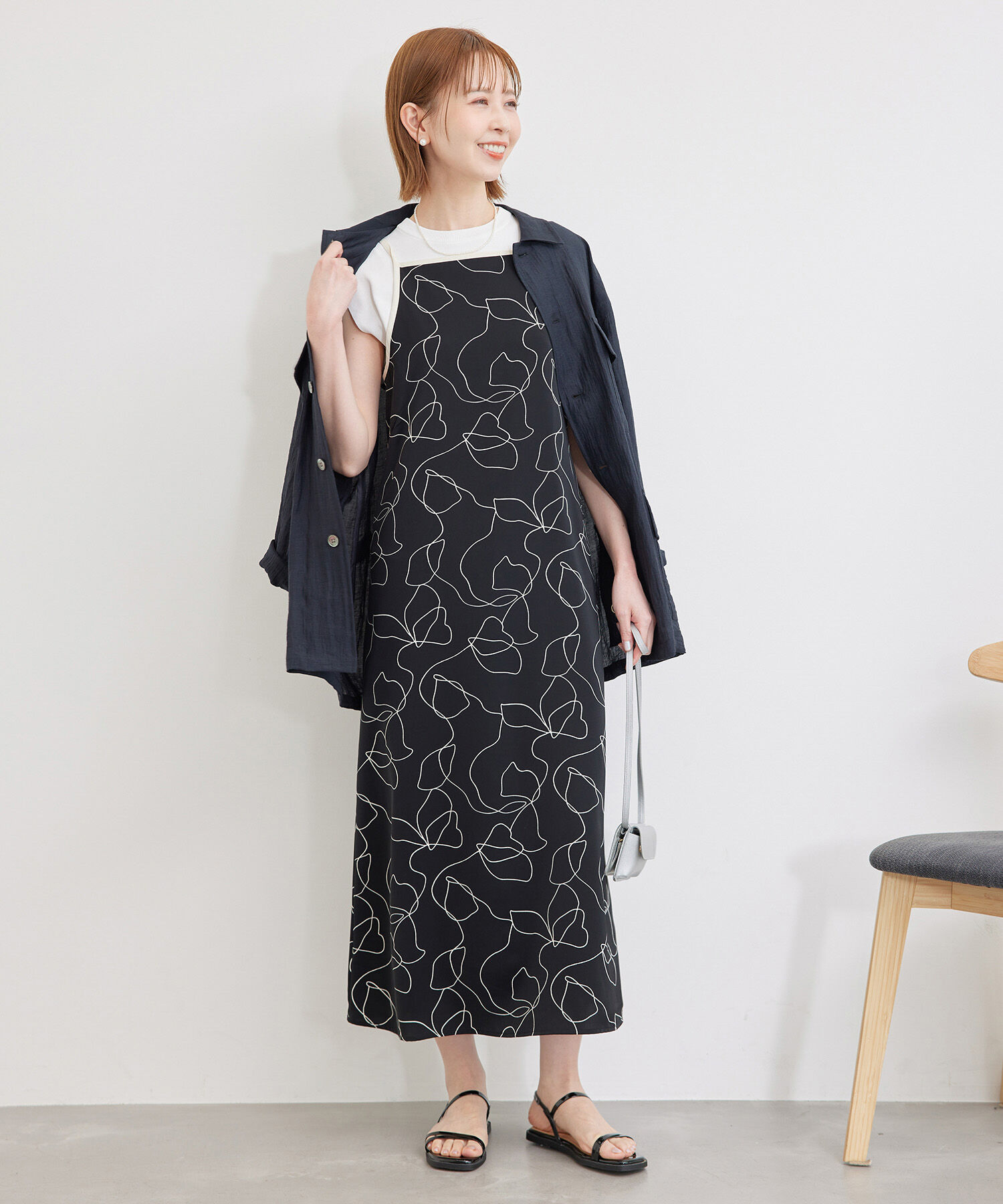 Rope&rsquo;Picnic「線画プリントキャミソールワンピース」|ワンピース|