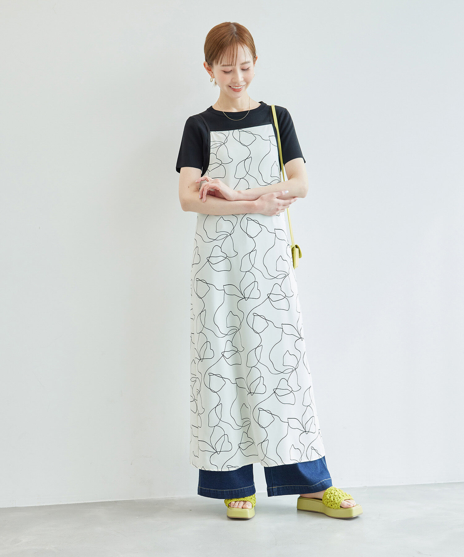 Rope&rsquo;Picnic「線画プリントキャミソールワンピース」|ワンピース|