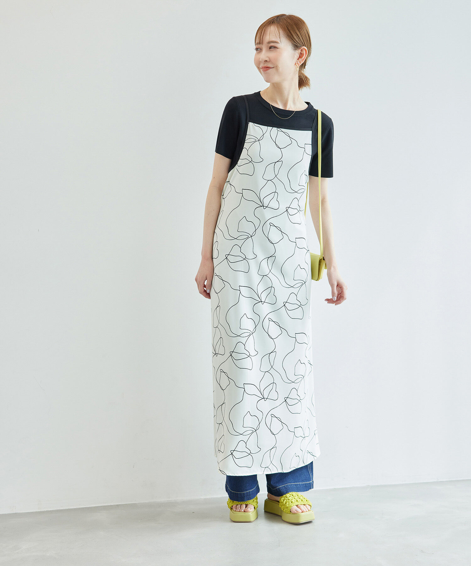 Rope&rsquo;Picnic「線画プリントキャミソールワンピース」|ワンピース|