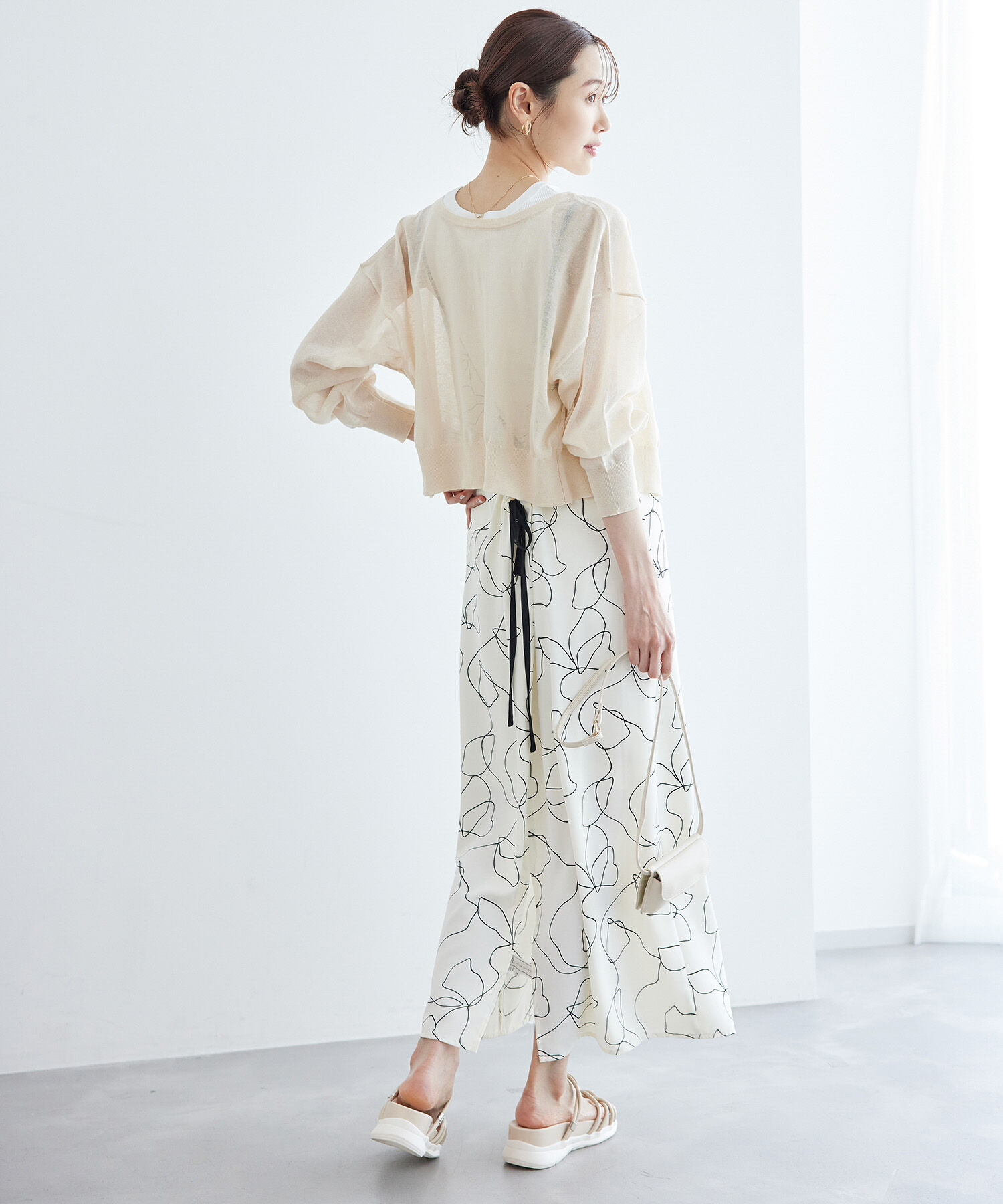 Rope&rsquo;Picnic「線画プリントキャミソールワンピース」|ワンピース|