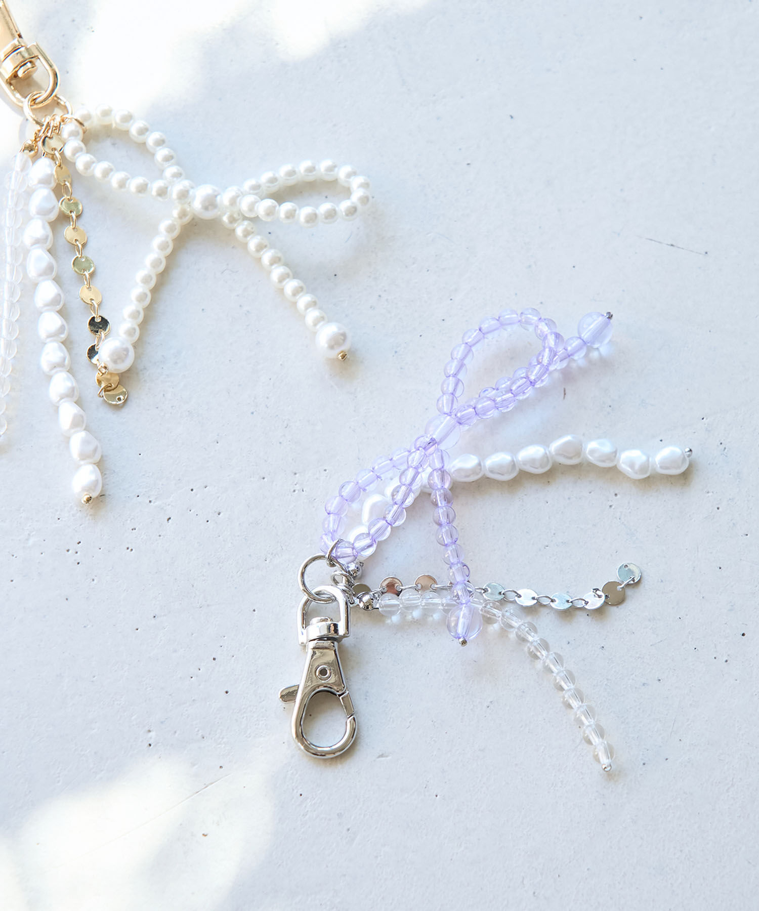 ROPE PICNIC PASSAGE「クリアカラーリボンキーホルダー」|キーケース|パープル系(54)