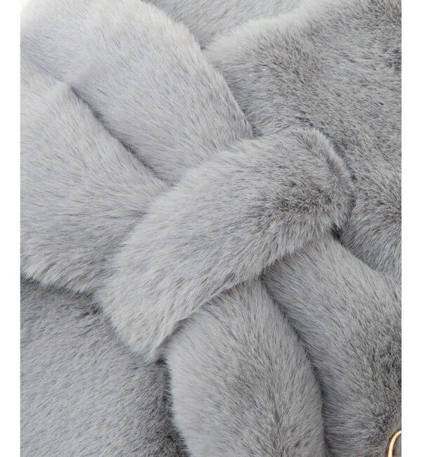 ROPE PICNIC PASSAGE「ブローチ付きフェイクファーティペット」|マフラー|