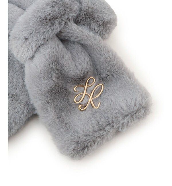 ROPE PICNIC PASSAGE「ブローチ付きフェイクファーティペット」|マフラー|