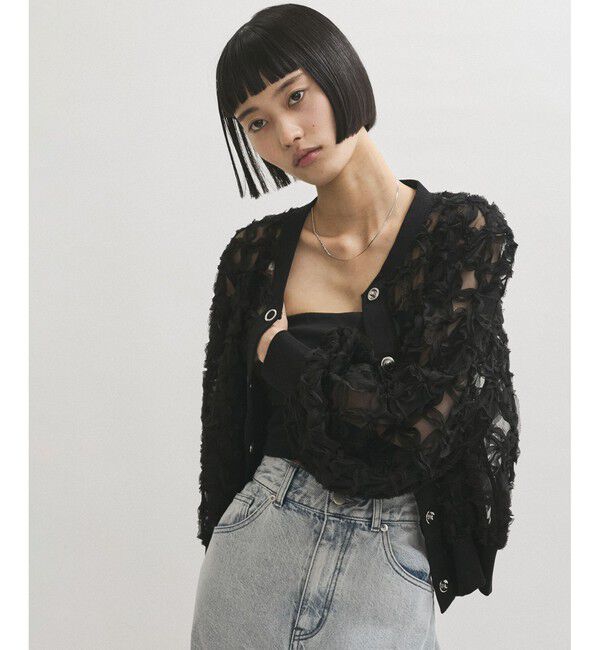 ADAM ET ROPE'「ラインアートレースブラウス」|シャツ・ブラウス|クロメイン