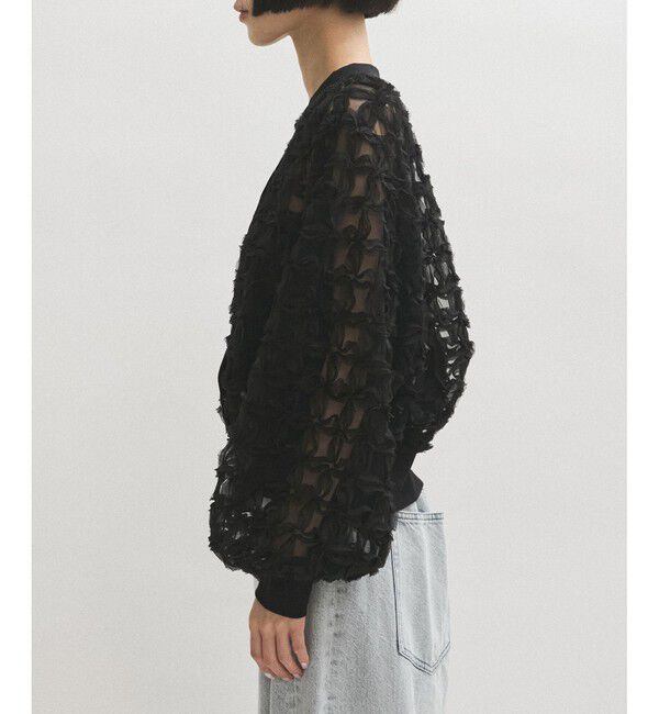 ADAM ET ROPE'「ラインアートレースブラウス」|シャツ・ブラウス|