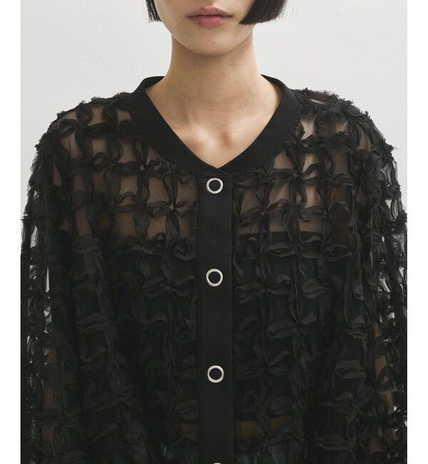 ADAM ET ROPE'「ラインアートレースブラウス」|シャツ・ブラウス|