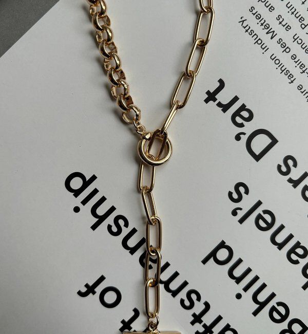  「ミックスチェーンラリエット」|ネックレス|