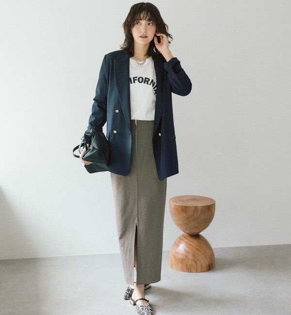  「予約【ウオッシャブル/多機能】フロントZIPタイトスカート」|スカート|