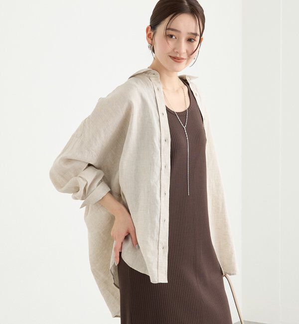  「予約【名品/サイズ展開あり】リネンワイドシャツ」|シャツ・ブラウス|