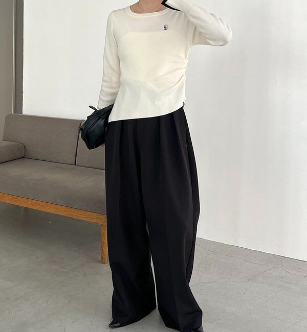  「1ポイントバイカラーニット」|ニット・セーター|