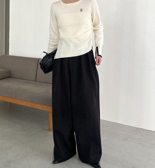  「1ポイントバイカラーニット」|ニット・セーター|